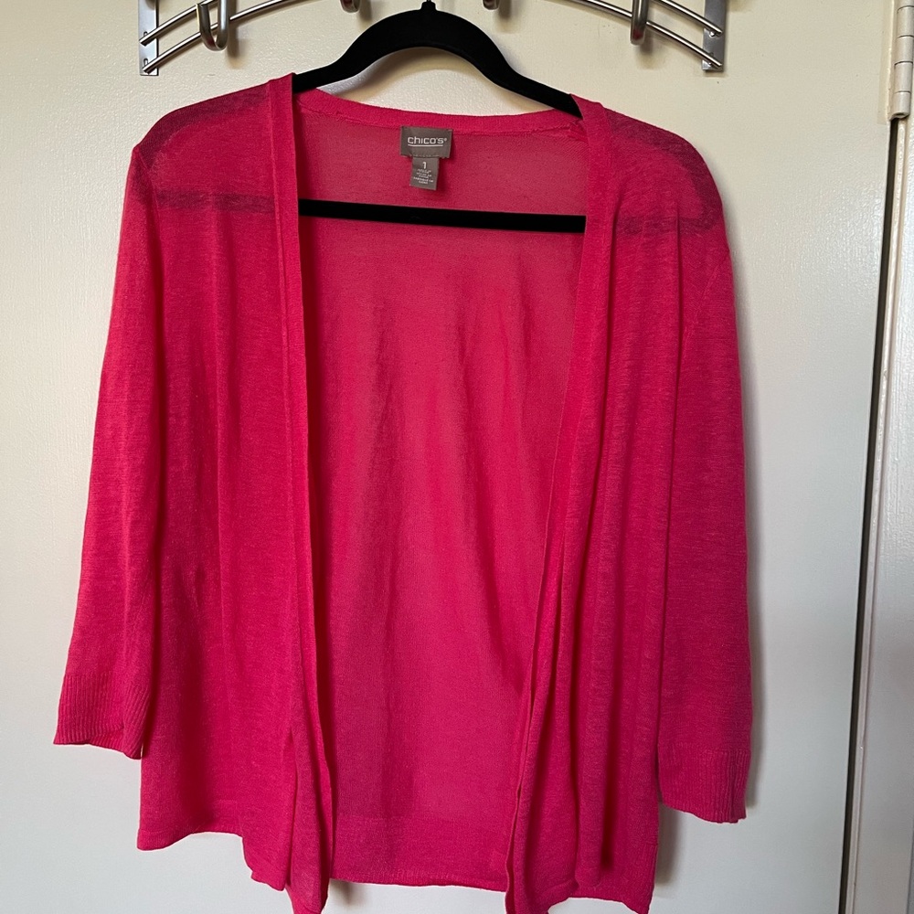 Chico’s Pink Cardigan Size 1